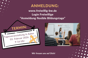Anmeldung zur BotschafterInnenschulung beim DRK Baden Württemberg